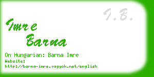 imre barna business card